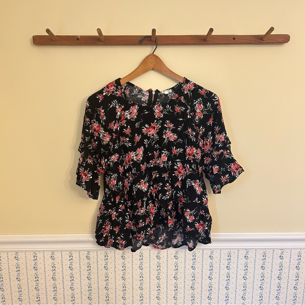 Eyeshadow Floral Blouse Top